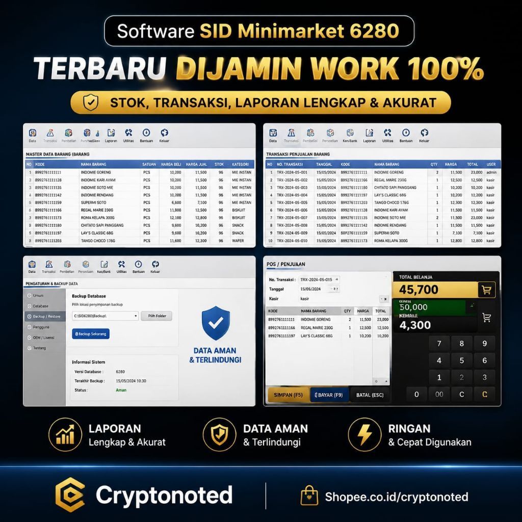 Software SID Minimarket 6280 TERBARU DIJAMIN WORK 1000%