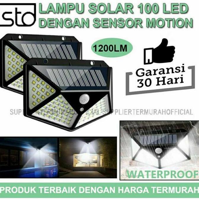 Lampu Sensor Light 100 LED Lampu Solar Sensor Gelap Tenaga Matahari