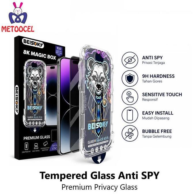 Tempered Glass Luxe Beisoky Privacy Suitable For Iphone X Xr XSmax 12 13 14 15 Pro Max Plus Magic Bo