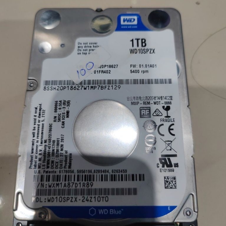 HDD Hardisk 1 Tera 2.5 WD
