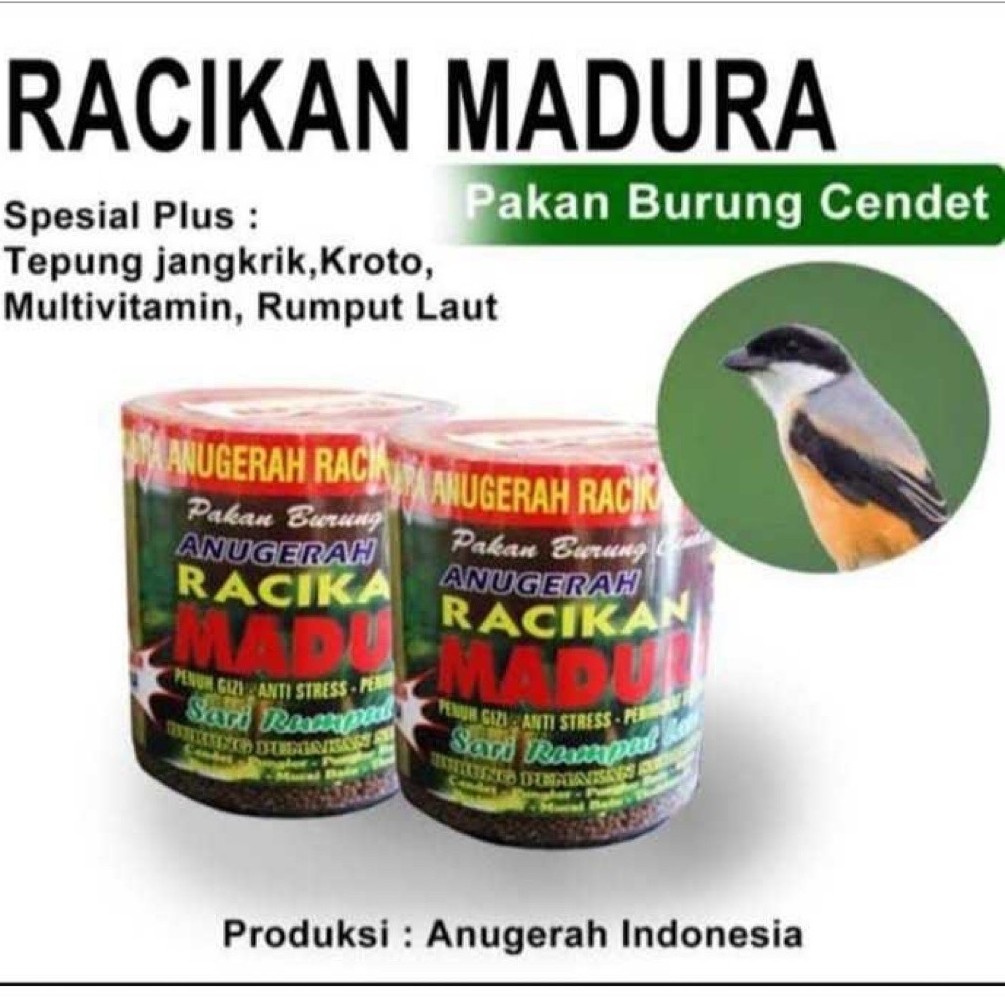 Racikan Madura Anugerah Racikan Madura Pakan Burung Cendet Tepung Jangkrik Kroto Multivitamin