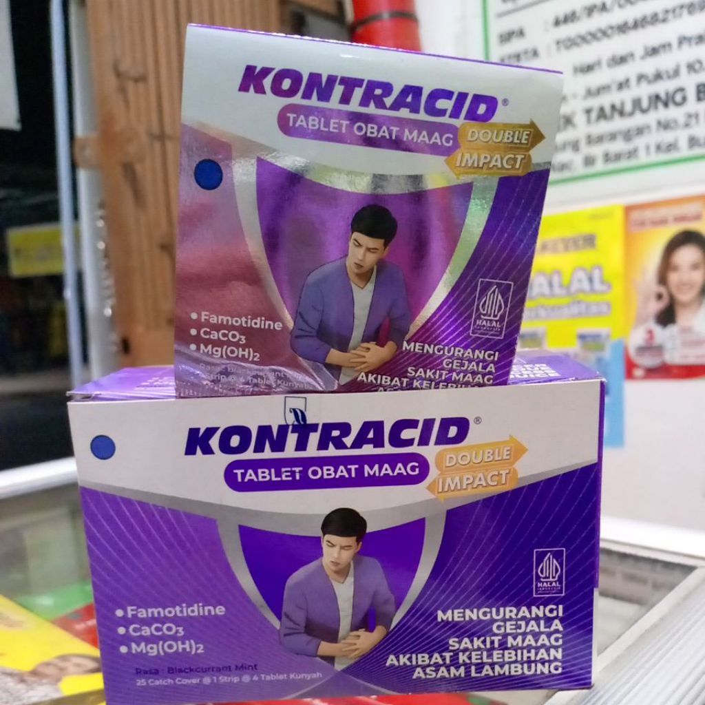 Kontracid 4 Tablet - Obat Maag Asam Lambung Gerd Double Action