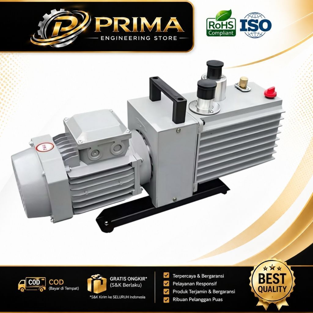 Pompa Vakum Rotary 2XZ-4 0.55KW 220V/380V Berkualitas - 220V