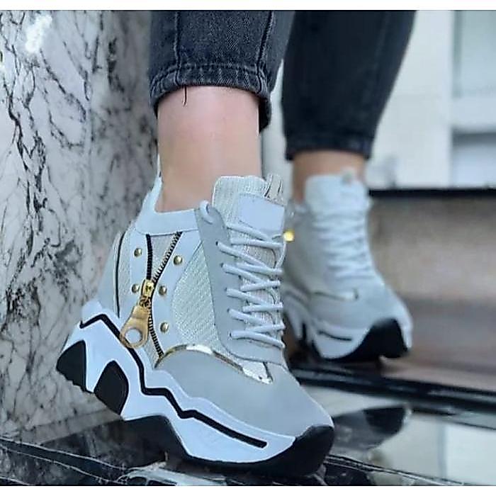 UB STORE - Sepatu Sneakers Wanita Boot Fashion UB01 Sepatu Wanita Motif Sleting Samping Trendy 2025