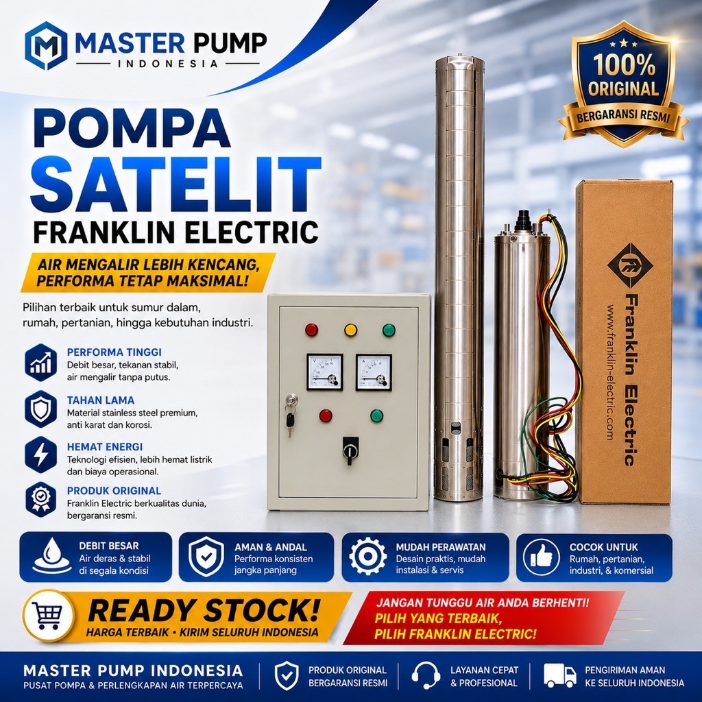 POMPA SATELIT FRANKLIN 3HP 3PHASE 4SP8/16 SUBMERSIBLE PUMP FRANKLIN