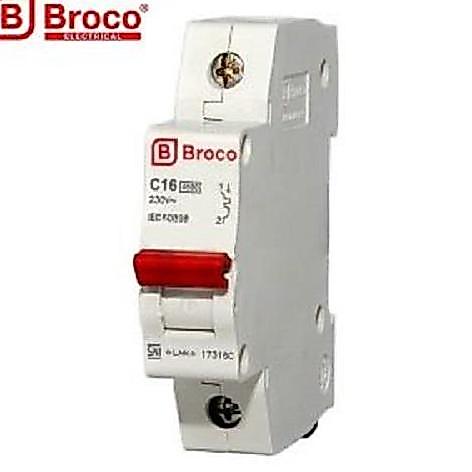 ORIGINAL MCB BREAKER BROCO MCB 1P C 16A 16AMPER C16 SNI UNTUK LISTRIK MYAL99