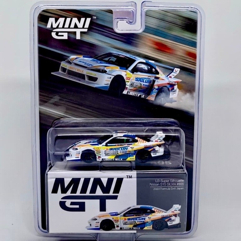 Mini GT 895 LB Super Silhouette Nissan Silvia #555 2023 Formula Drift Japan Sailun ( Blister )
