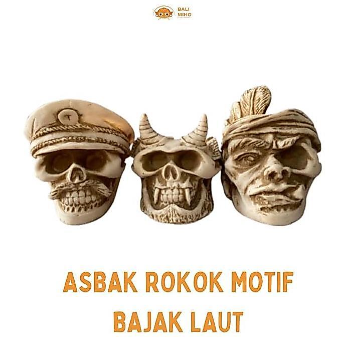 ------] Asbak Motif Kepala Bajak Laut - Asbak Resin - Asbak Unik dan Lucu - Asbak Tengkorak - Asbak 
