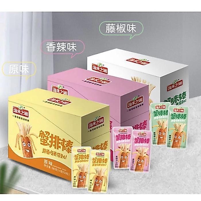 VIRAL crab stick cemilan khas china siap saji kepiting stick spicy halal 14gr