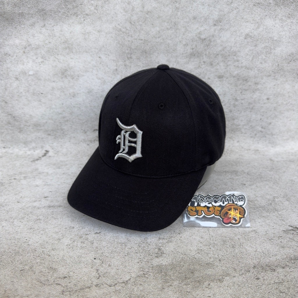 Topi MLB Detroit Builtup Hitam Dewasa Second