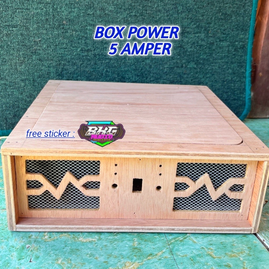 BOX POWER amplifier 5 amper besar bahan 9mm