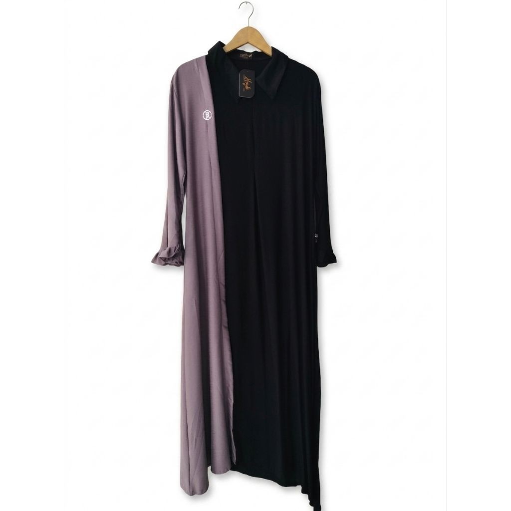 Gamis Wilona Dress Rayon premium kombinasi linen adem