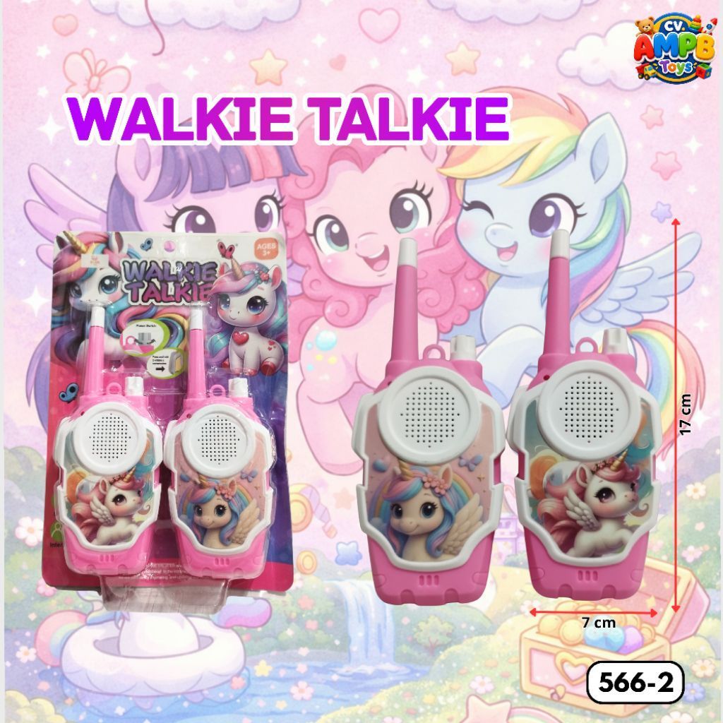 Walkie Talkie Anak 566-2 | Mainan HT Komunikasi Jarak Jauh Karakter Lucu