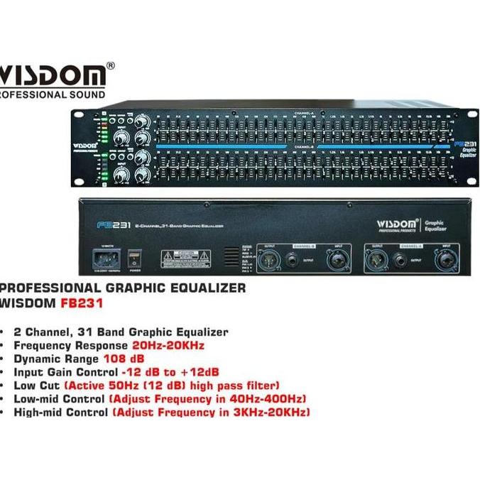 Wisdom Professional Graphic Equalizer Fb231/Fb 231
