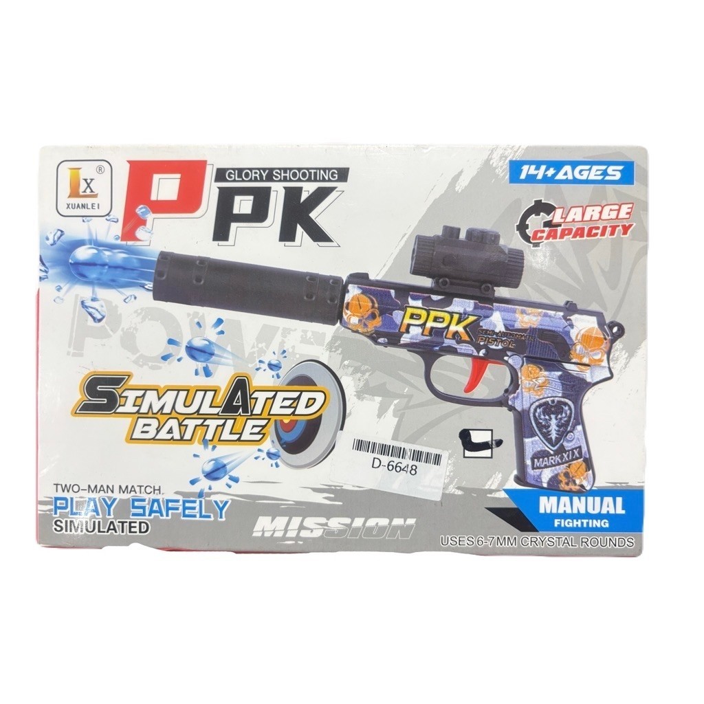 Mainan Tembakan Air Walther PPK Water Bubble