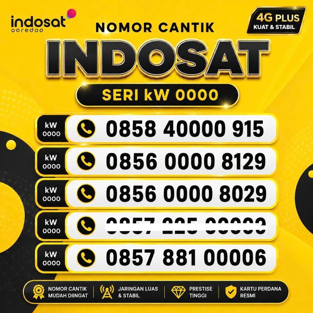 NOMOR CANTIK INDOSAT SERI 0000