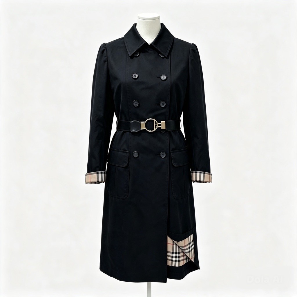 Coat Burberry (Warna Hitam) / Coat Branded Burberry / Coat Branded