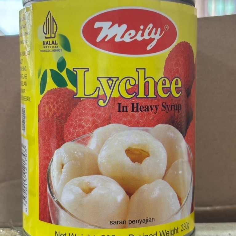 Meily Lychee in Syrup 565gr - Leci Kaleng / Meily