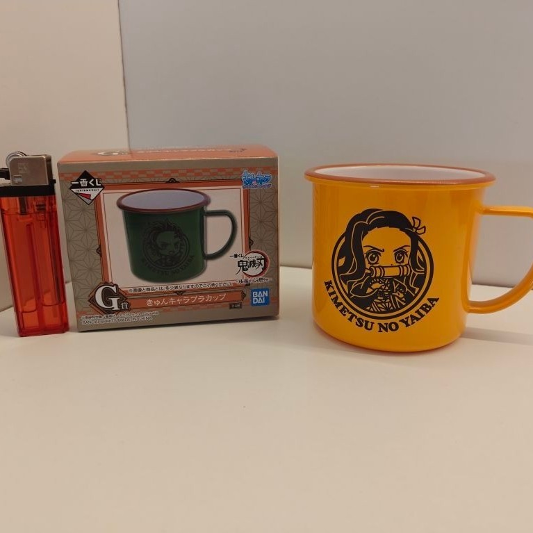 ANIME OFFICIAL MERCHANDISE . IKUJI . PRIZE G . KYUN CHARA PLASTIC CUP . KIMETSU NO YAIBA . DEMON SLA