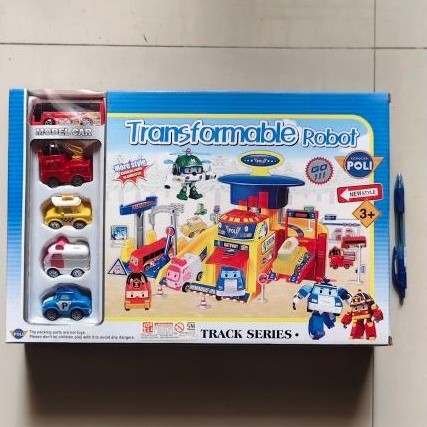 Mainan Transformable Robot Track Series Poli Nerdy 3+ Set Kereta Robot Anak