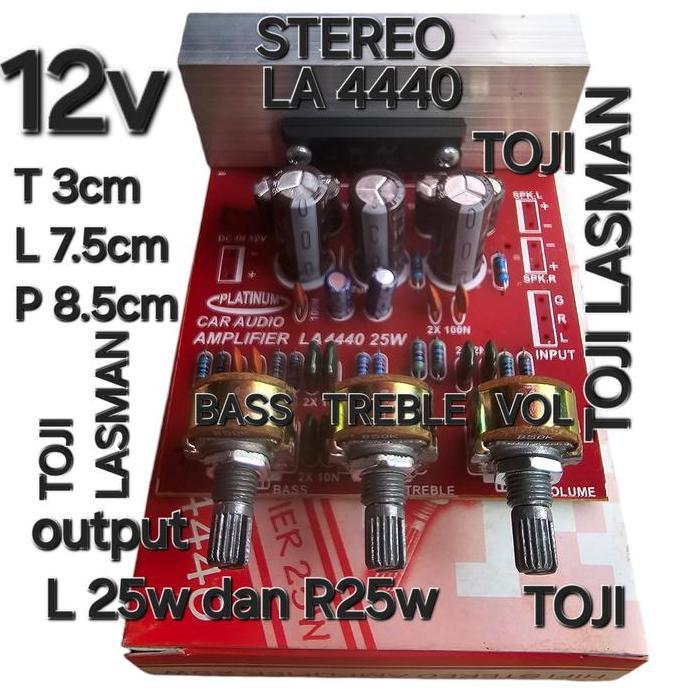 LA4440 12V CAR AKTIF AKTIV SPEAKER PCB KIT STEREO 12 V VOLT LA 4440 KIT PCB MODUL AMPLIFIER AMPLI AU