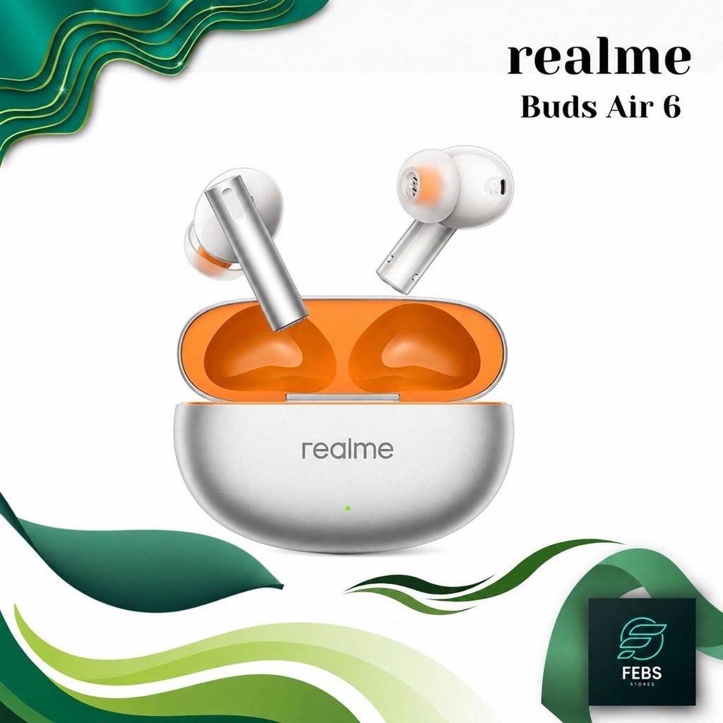 realme Buds Air 6 Earbuds Wireless garansi resmi tahan lama