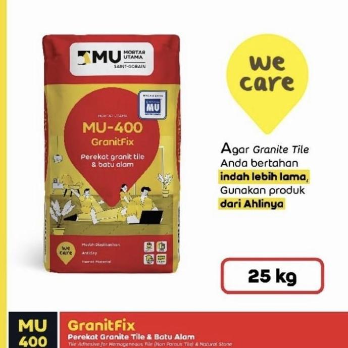 Mortar Utama Mu 400 Perekat Granite & Batu Alam Granitfix Mu400 - 25Kg