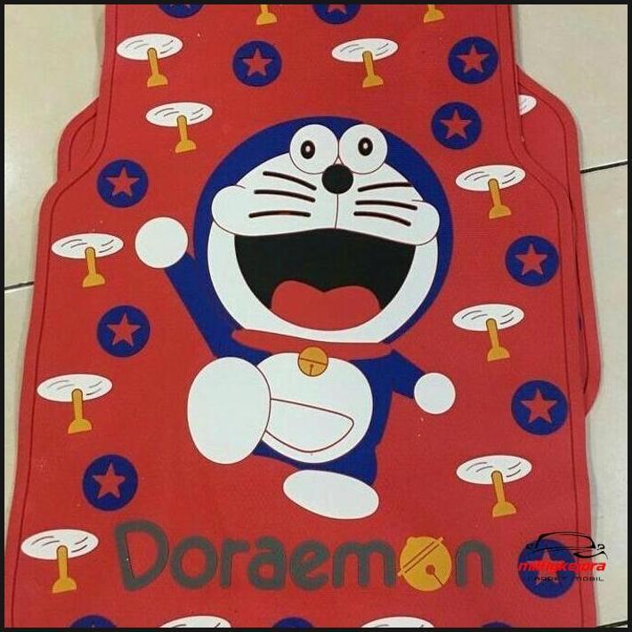 Karpet Karet Lantai Mobil Universal Motif Doraemon 2 Baris Ready
