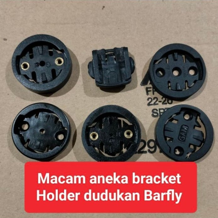 Aneka macam bracket holder dudukan mount barfly cyclocomp