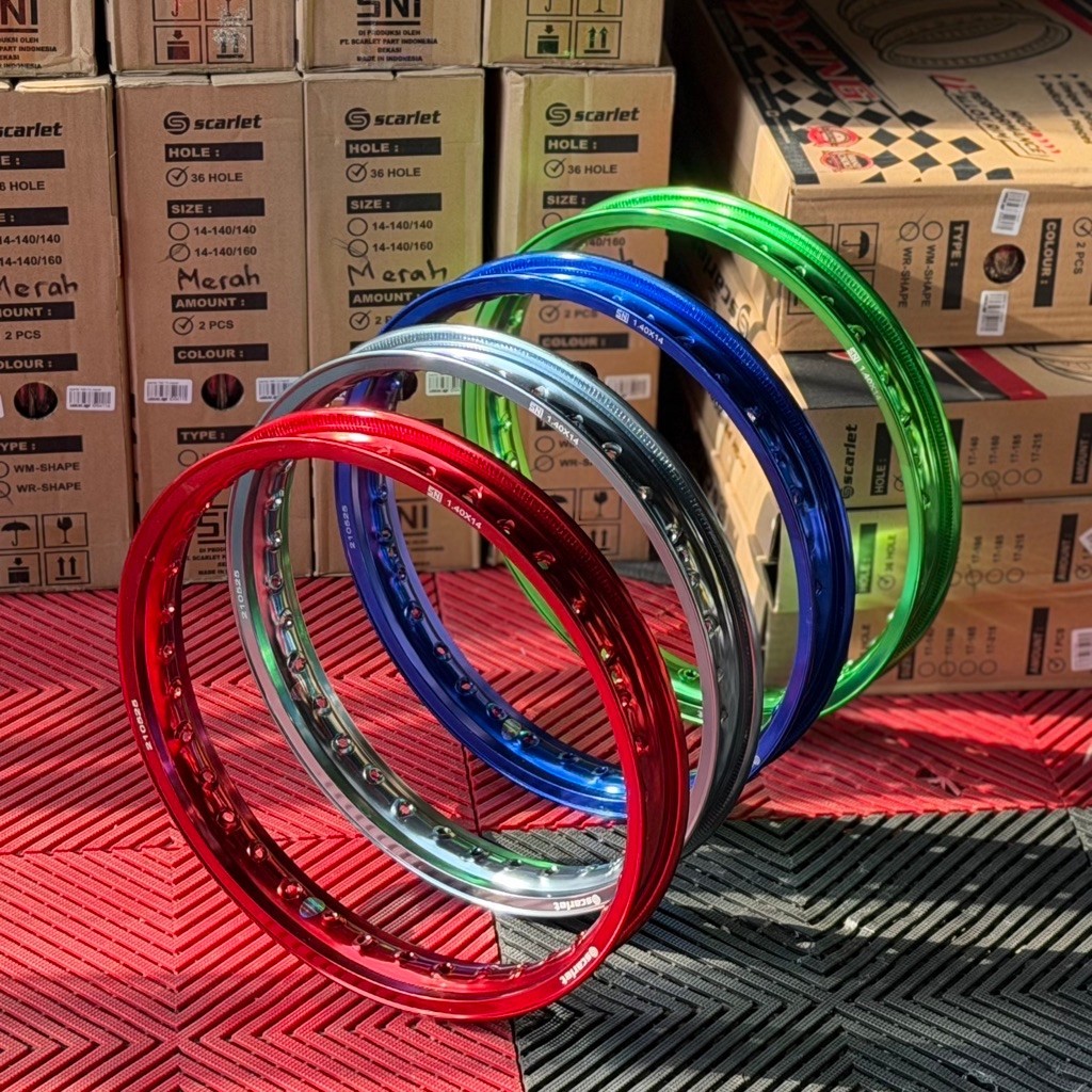 vleg ruji jari jari scarlet WR ukuran 140 160 ring 14 matic hitam silver ungu hijau biru ungu pink t