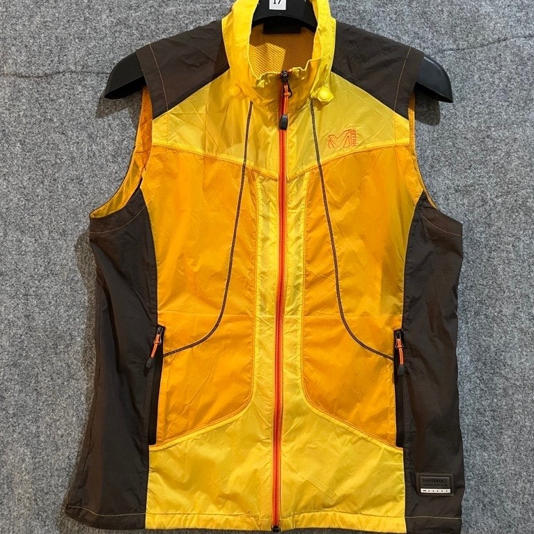 Millet Outdoor “Yellow-Orange Colorblock” Lightweight Technical Vest
