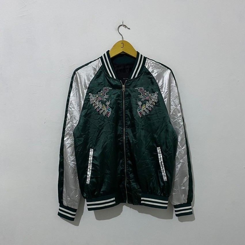 Kai Aakmann Green Bat Embroidery Sukajan Jacket