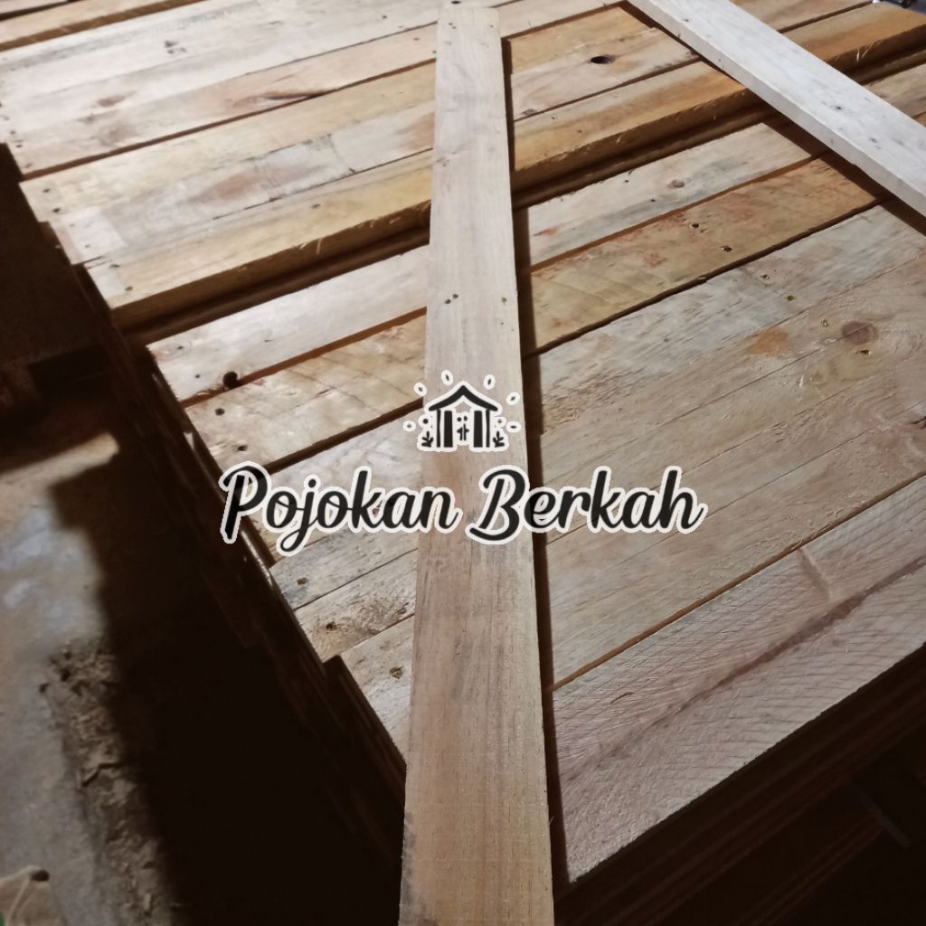 papan kayu jati belanda ex palet 120 cm