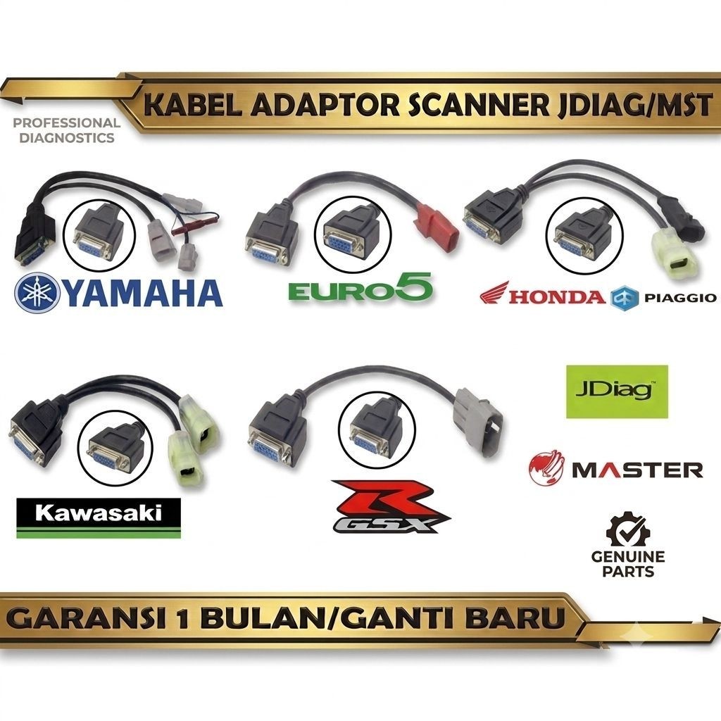 kabel scanner untuk semua motor JDIAG M100, JDIAG M100 PRO, JDIAG M200, JDIAG M200 PRO, Top Diag p10
