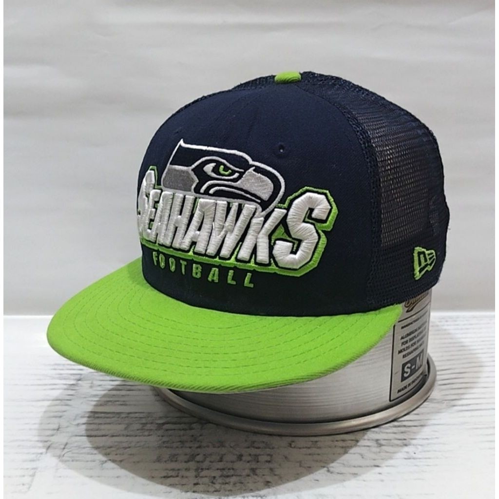Topi New Era Seattle Seahawks Trucker Snapback 9FIFTY 2Tone Authentic Ori 2nd