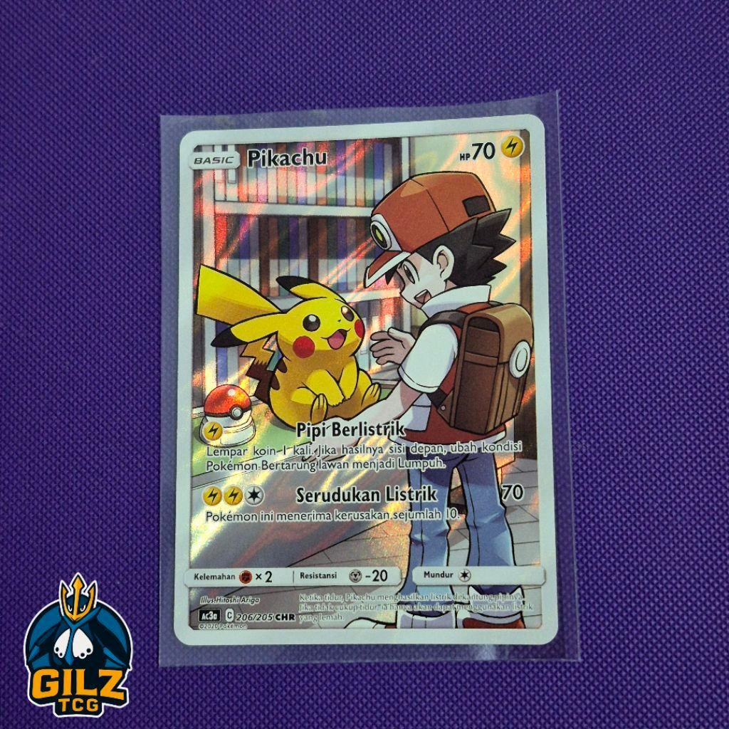 Kartu Pokemon Lucu Pikachu CHR 206/205