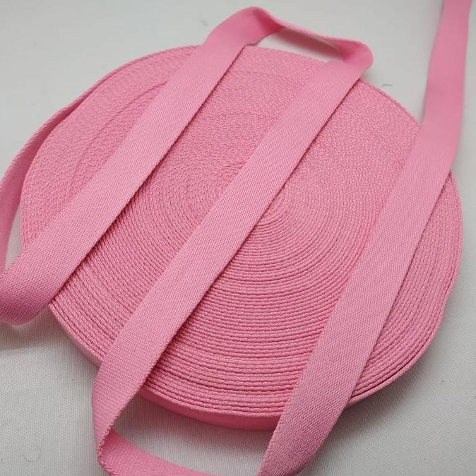 Webbing 2.5Cm Polycotton Pink (Roll)
