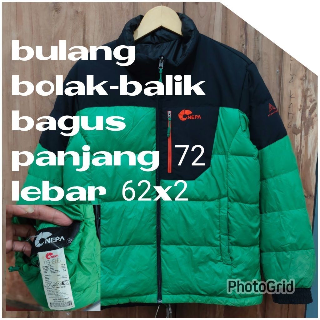jaket gunung outdoor Puffer gelembung winter salju bulang bulu angsa nepa reversibel bolak-balik