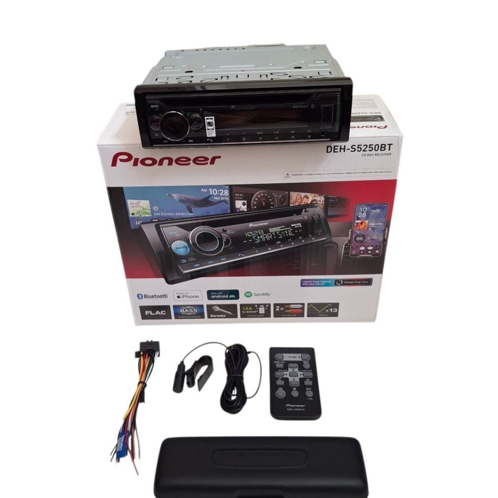 Single din pioneer deh-s5250bt bluetooth