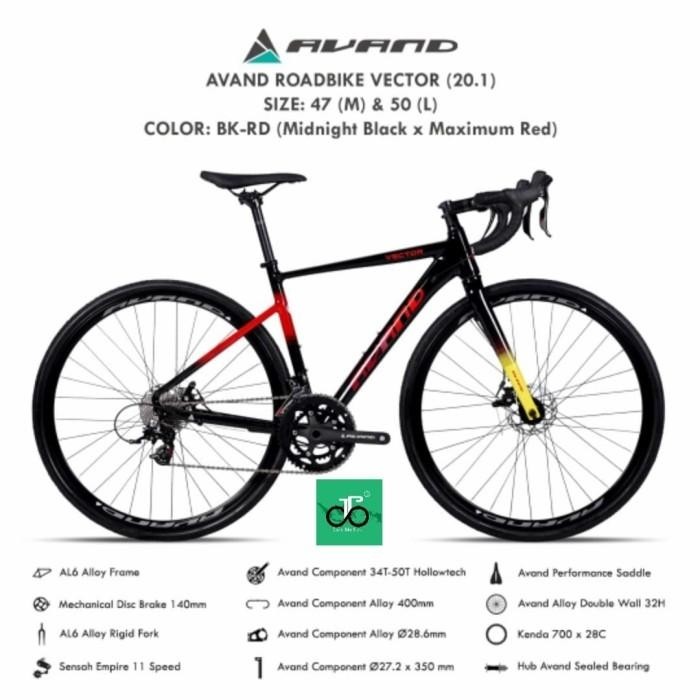 Sepeda Balap 700c (Road Bike) Avand Vector (2x11 speed)