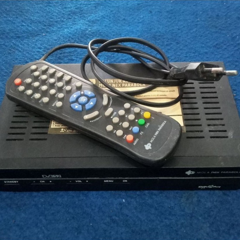 receiver/dekoder NEX PARABOLA bekas normal, kelengkapan sesuai gambar