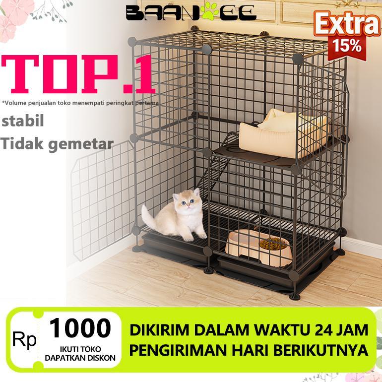 NEWW Kandang Kucing Tingkat Pagar Kucing Tinggi Kandang Kucing Kandang Hewan