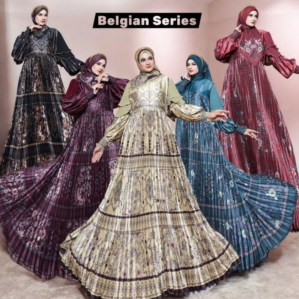 Gamis Set Scarf Belgian Silk Premium QisyaJaya