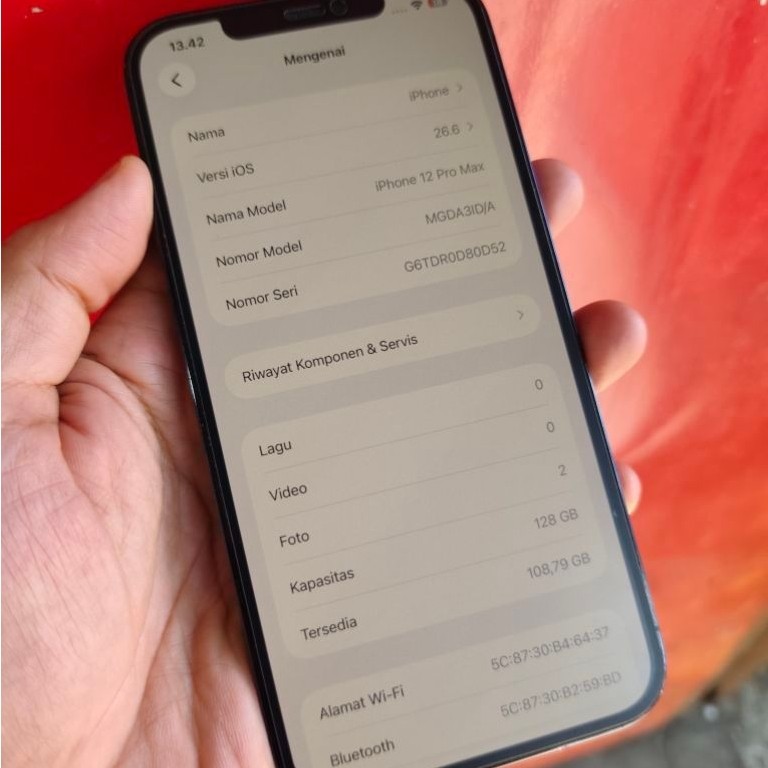 ipon 12 pro max 128gb resmi Indonesia