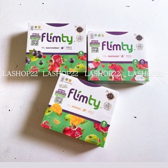 Flimty Fiber 1 Box 16 Sachet - Flimty Blackcurrant Flimty Raspberry Flimty Mangga | Agen Flimty Maka