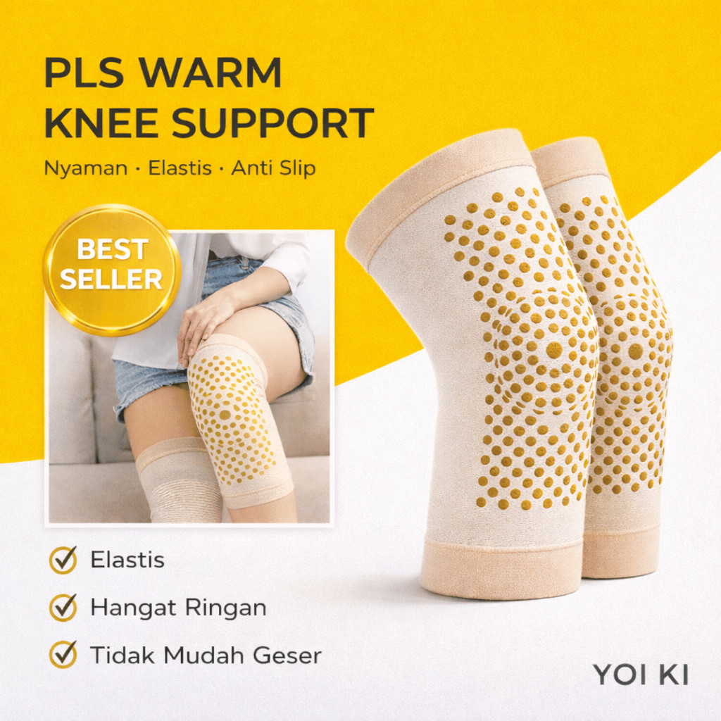 Deker Lutut Terapi Nyeri Sendi Pengapuran Pelindung Lutut Orang Tua Penyangga Knee Brace