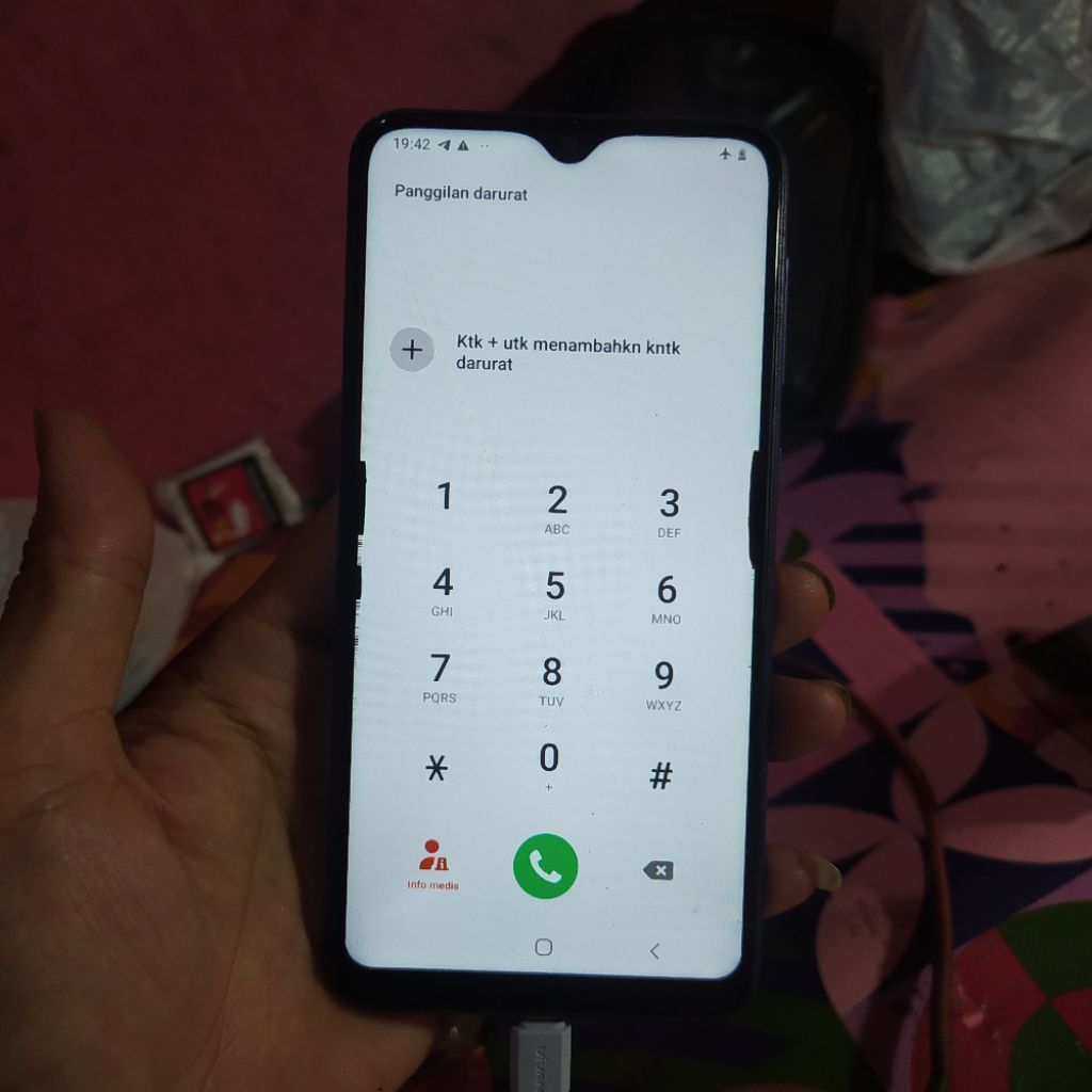 lcd + frame samsung M10 original copotan retak sehelai normal
