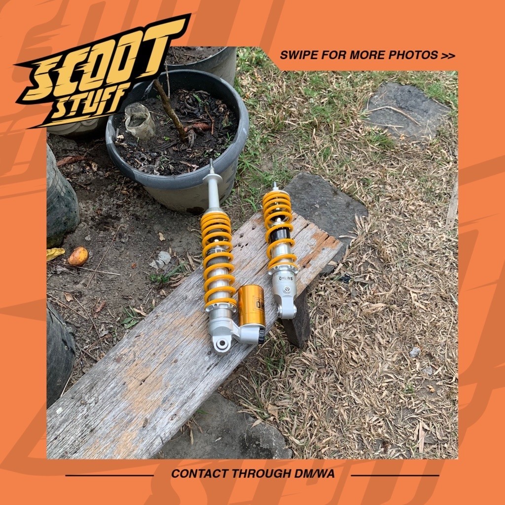 Shock Set Depan Belakang Ohlins PI 701 & 702 Vespa Sprint Primavera S LX 3V Iget Original Ohlins
