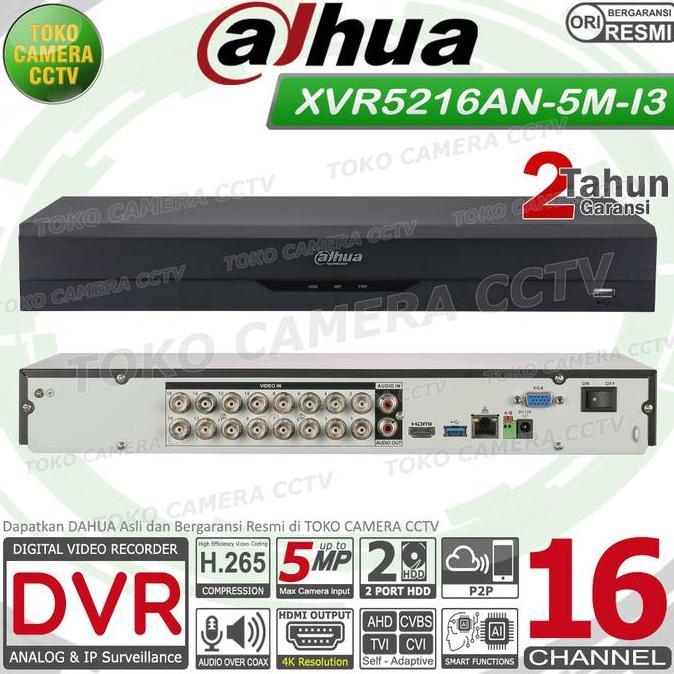 Espio - Dvr Dahua 5Mp 16 Channel Recorder Cctv Digital Dahua 16Ch 2 Hdd