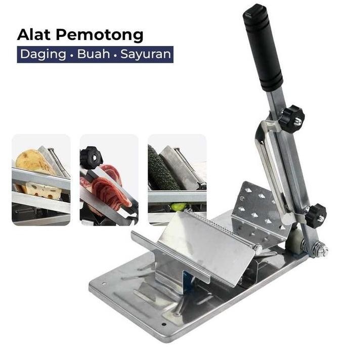 Pisau Alat Potong Iris Daging Keripik Tipis Slice Adjustable Manual